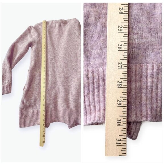 Acne Studios Mohair Wool Blend Open Front Cardigan, Size S, Dusty pink, purple - Picture 10 of 11